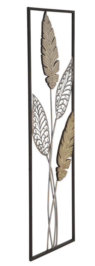Dekoratívny panel E Foglie Mauro Ferretti, čierny/zlatý