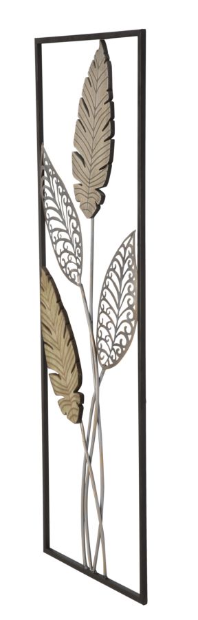 Dekoratívny panel E Foglie Mauro Ferretti, čierny/zlatý