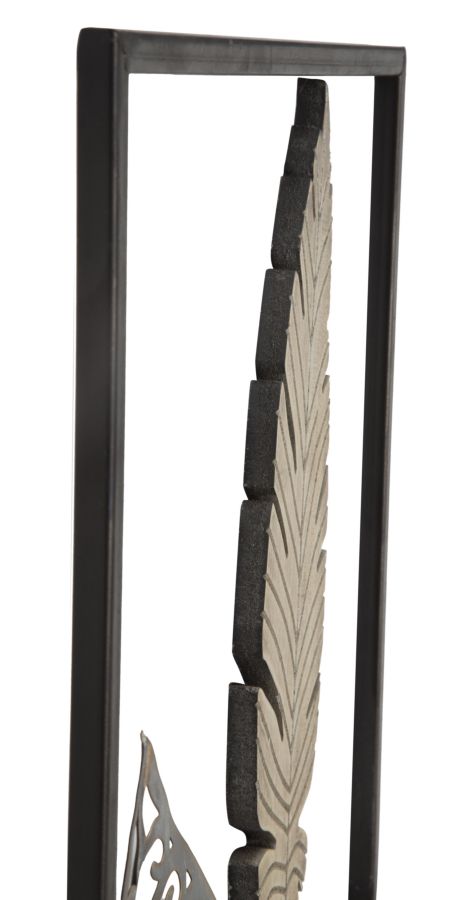 Dekoratívny panel E Foglie Mauro Ferretti, čierny/zlatý