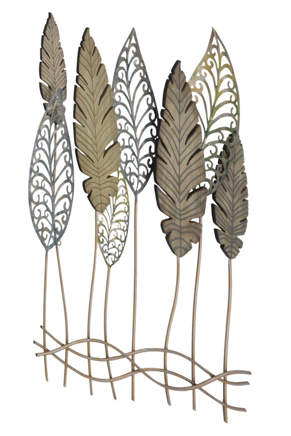 Dekoratívny panel E Foglie C Mauro Ferretti, zlatý/strieborný