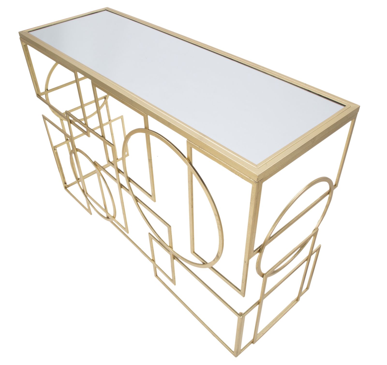 Dekoratívny stolík Console Marie Mauro Ferretti, zlatý/biely
