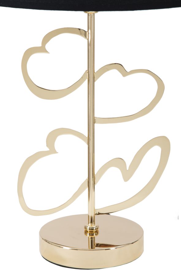 Stolová lampa Glam Hearts Mauro Ferretti, zlatá/čierna