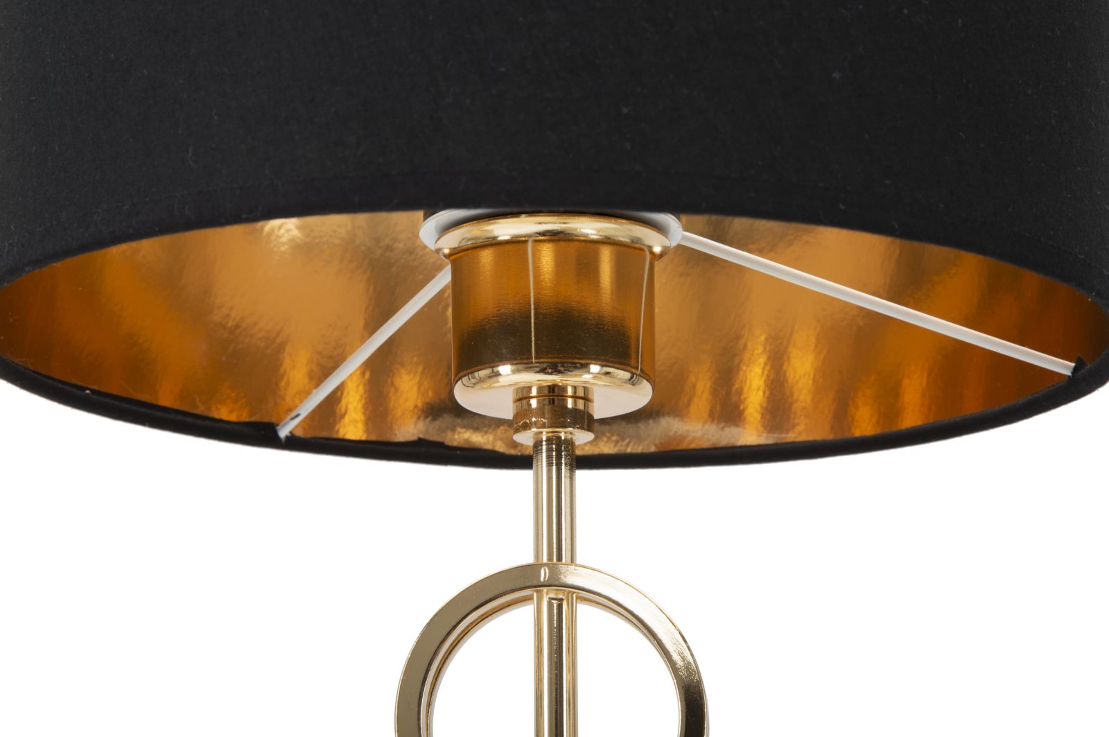 Stolová lampa Glam Rings Mauro Ferretti, zlatá/čierna