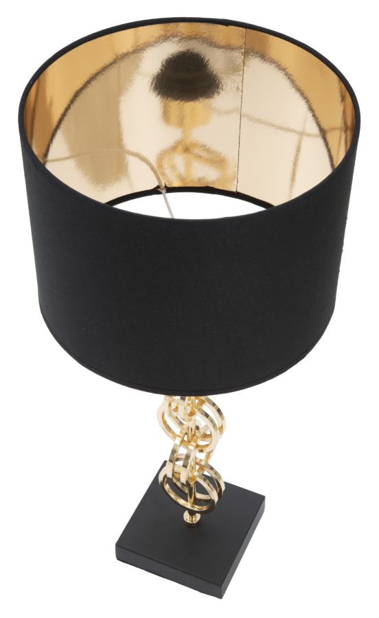 Stolová lampa Glam Rings Mauro Ferretti, zlatá/čierna