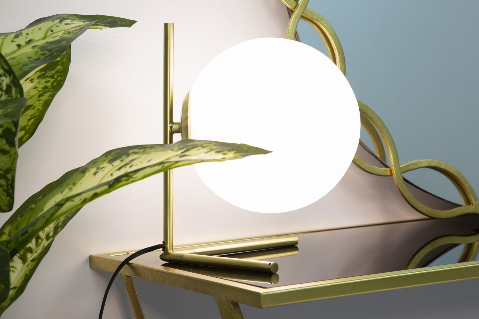 Stolová lampa Glamy Low Mauro Ferretti, zlatá
