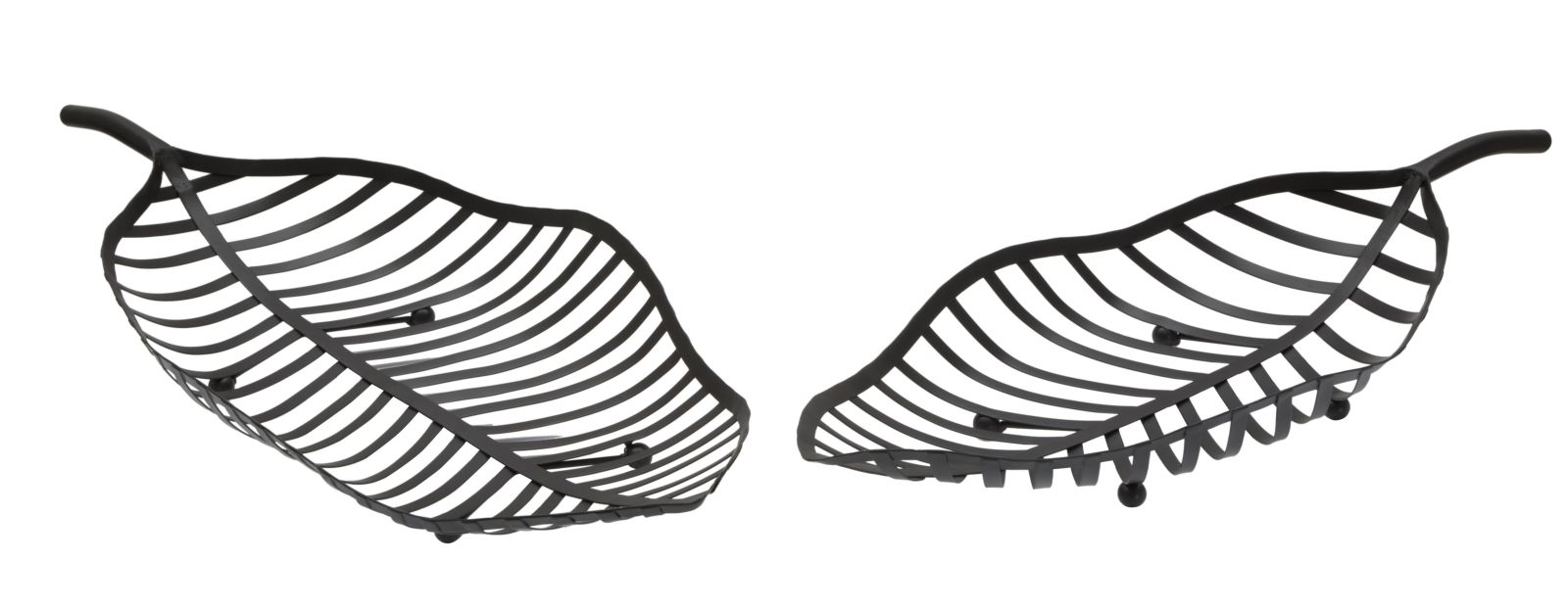 Dekoratívne misky 2ks S Tasche Foglia Mauro Ferretti, čierne