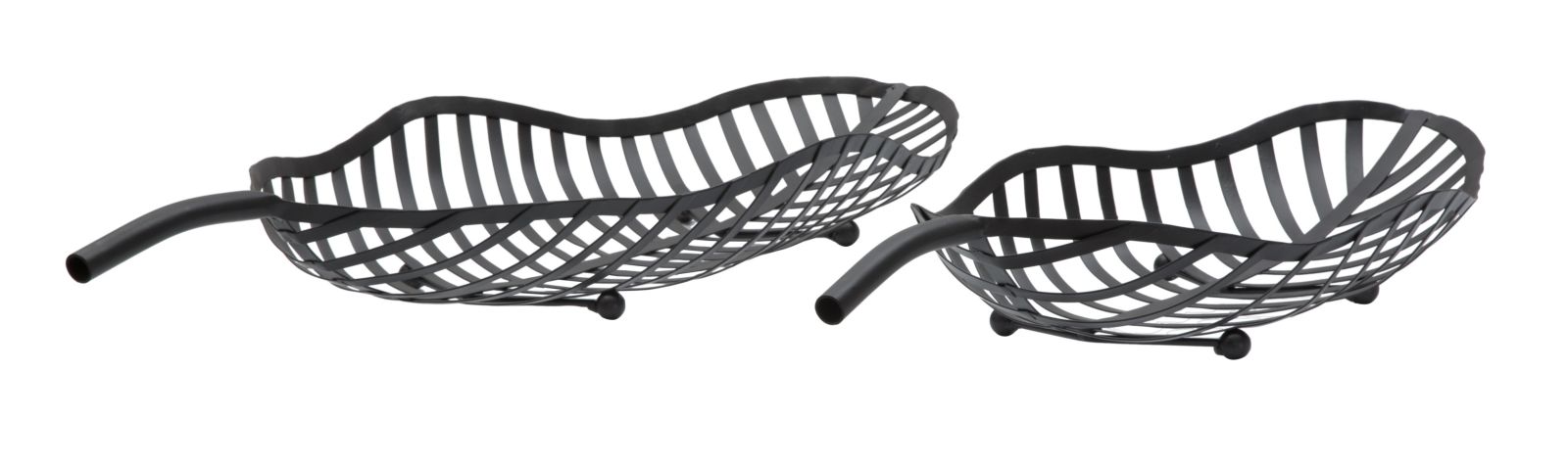 Dekoratívne misky 2ks S Tasche Foglia Mauro Ferretti, čierne