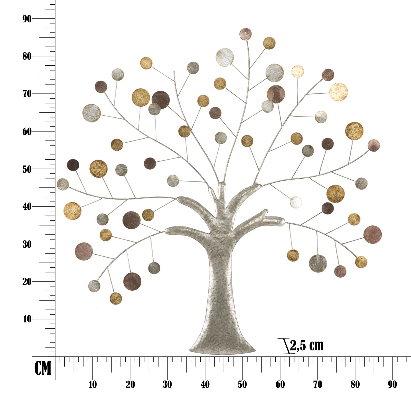 Dekoratívny panel Tree Mauro Ferretti, strieborný