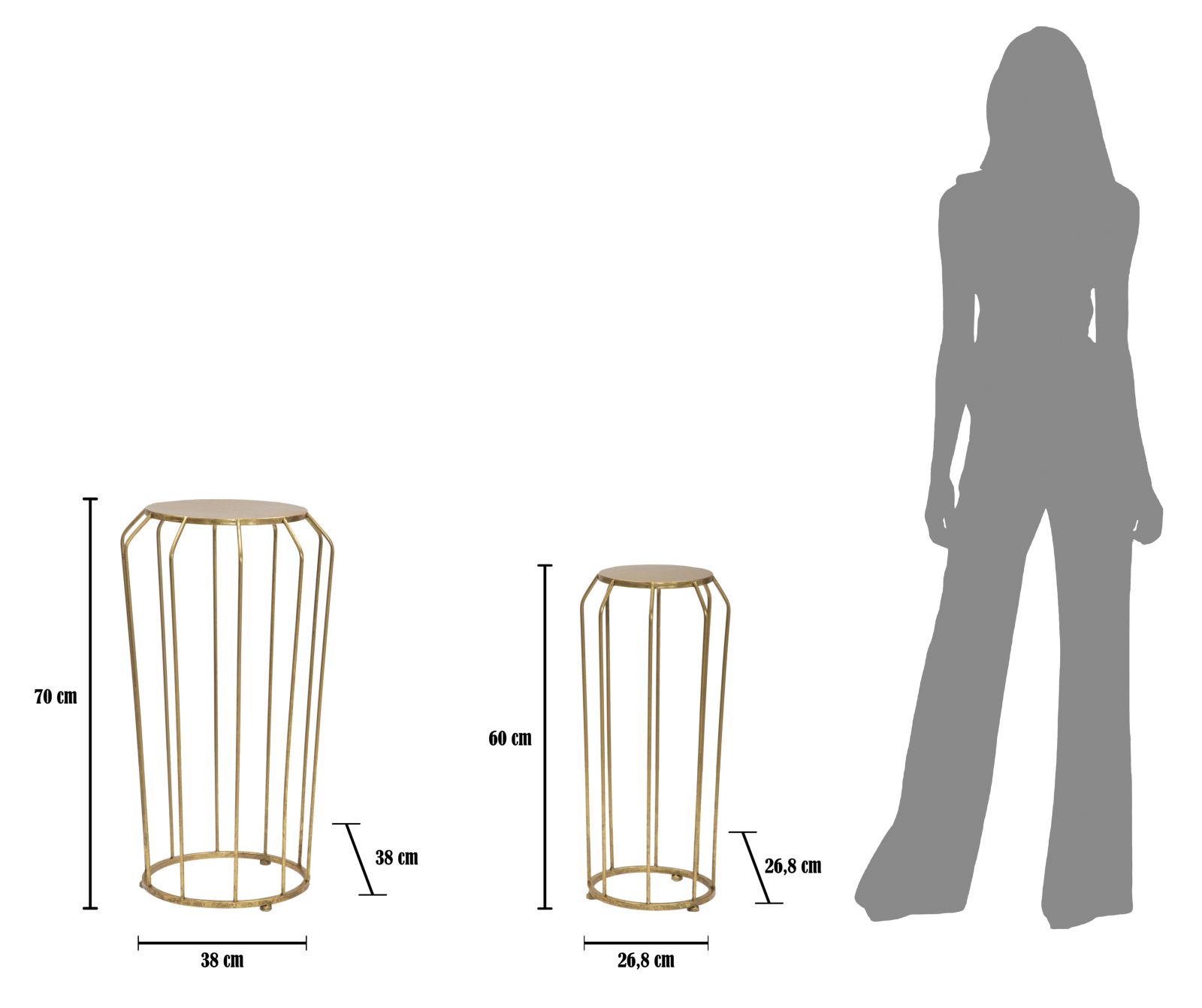 Dekoratívny doplnok Tavolinetti Thing Mauro Ferretti Ø 38×70-26,8×60 cm