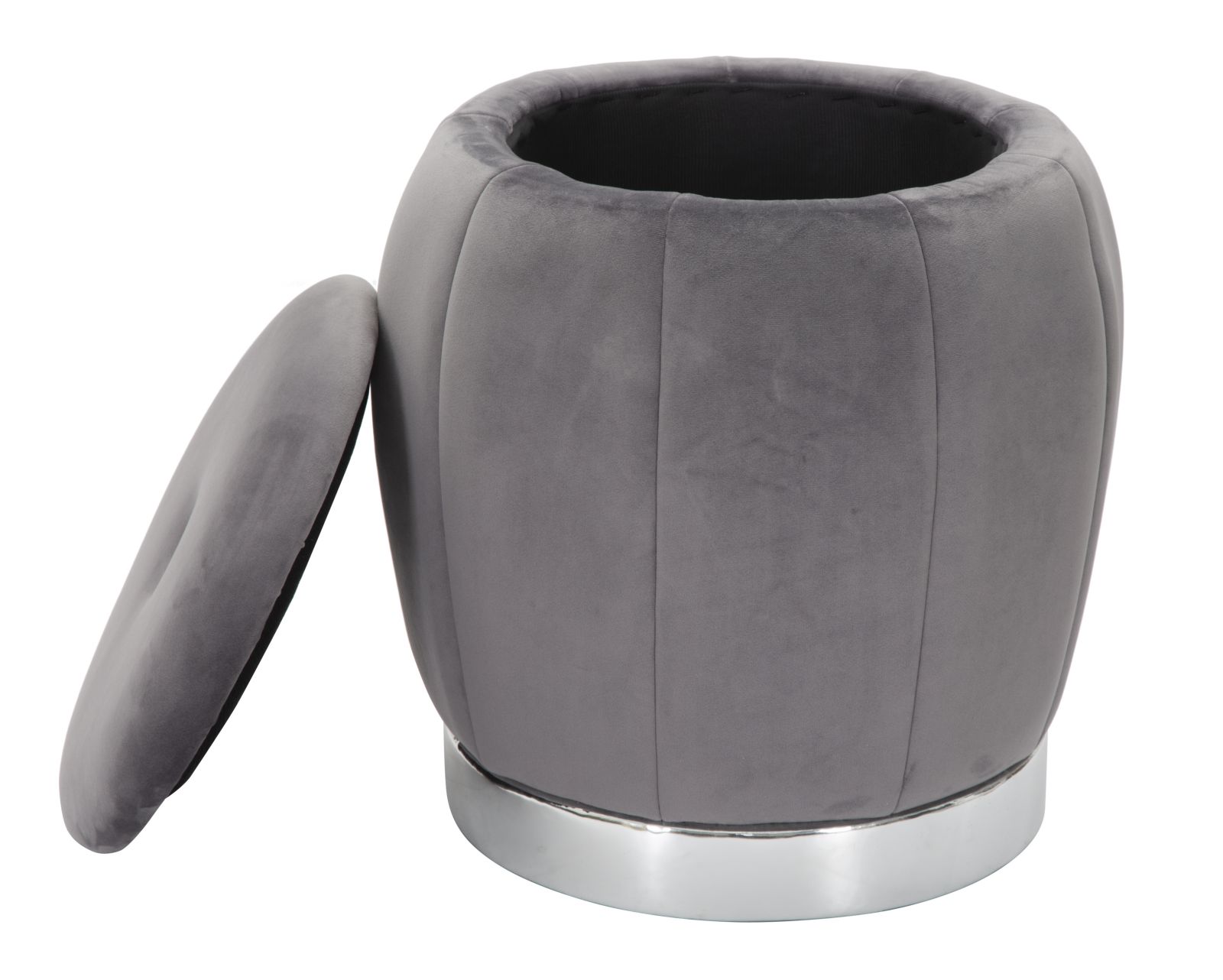 Dekoratívny taburet Contenitore Paris Mauro Ferretti, sivý