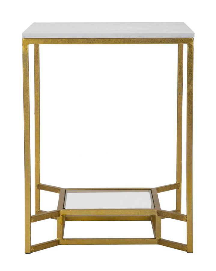Dekoratívny doplnok Tavolinetto Double Marble Mauro Ferretti 47×47×60 cm