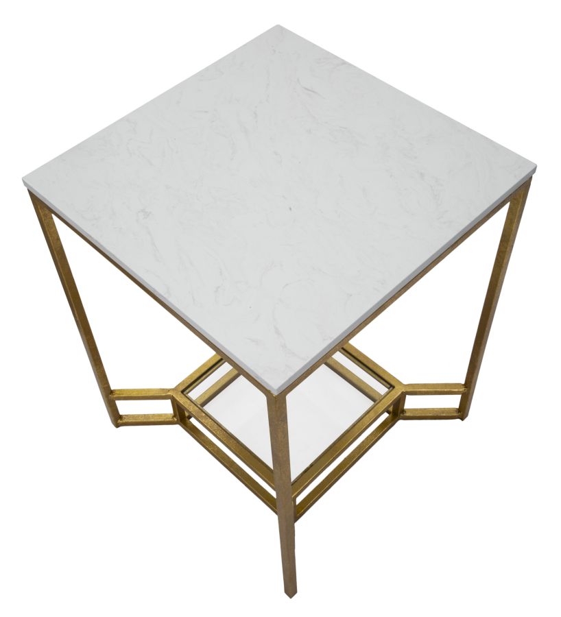 Dekoratívny doplnok Tavolinetto Double Marble Mauro Ferretti 47×47×60 cm
