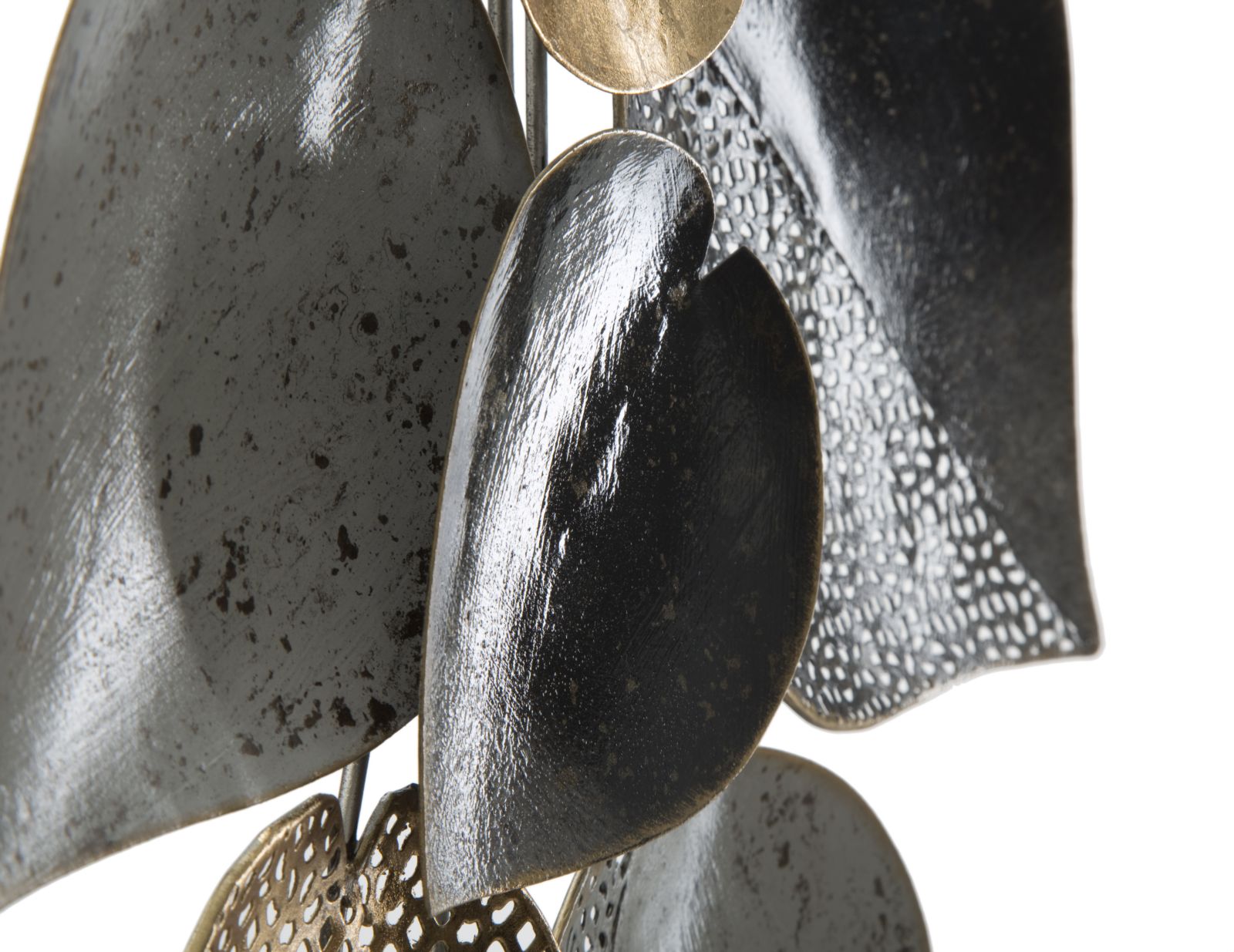 Dekoratívny panel Half Leaf B Mauro Ferretti, čierny/zlatý