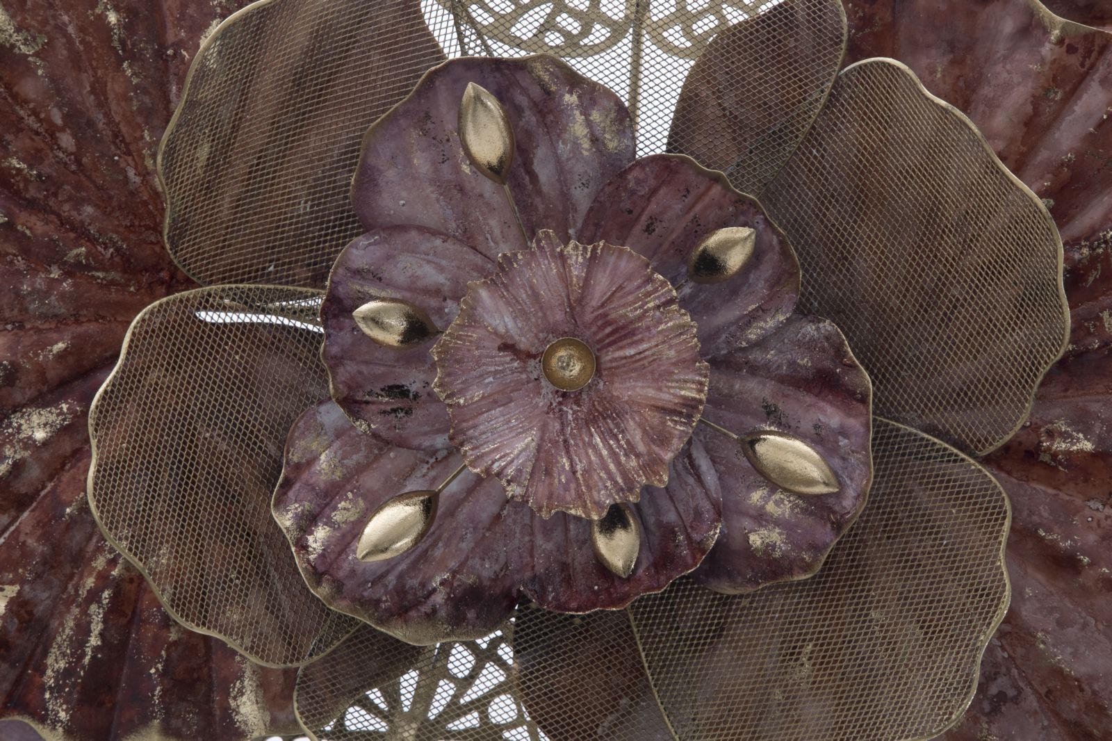 Dekoratívny panel Flowery Mauro Ferretti, zlatý/červený