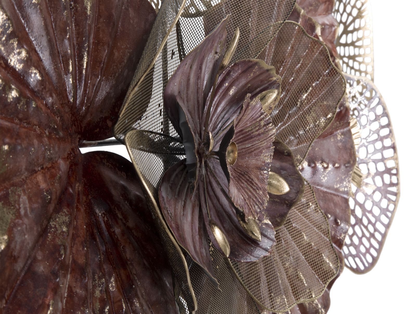 Dekoratívny panel Flowery Mauro Ferretti, zlatý/červený