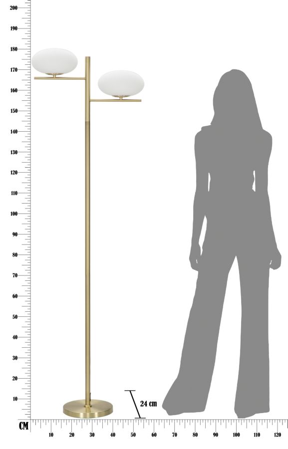 Stojanová lampa Oval Glamy Mauro Ferretti, zlatá