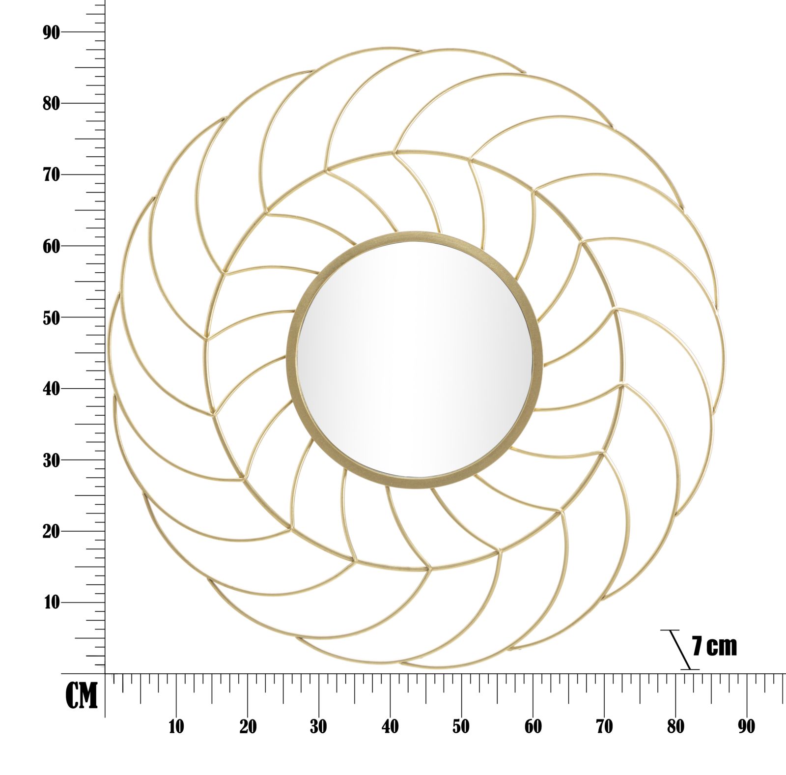 Zrkadlo Sunflower, zlaté