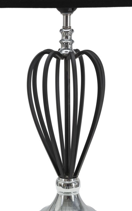 Stolová lampa Darky Silver Mauro Ferretti, čierna