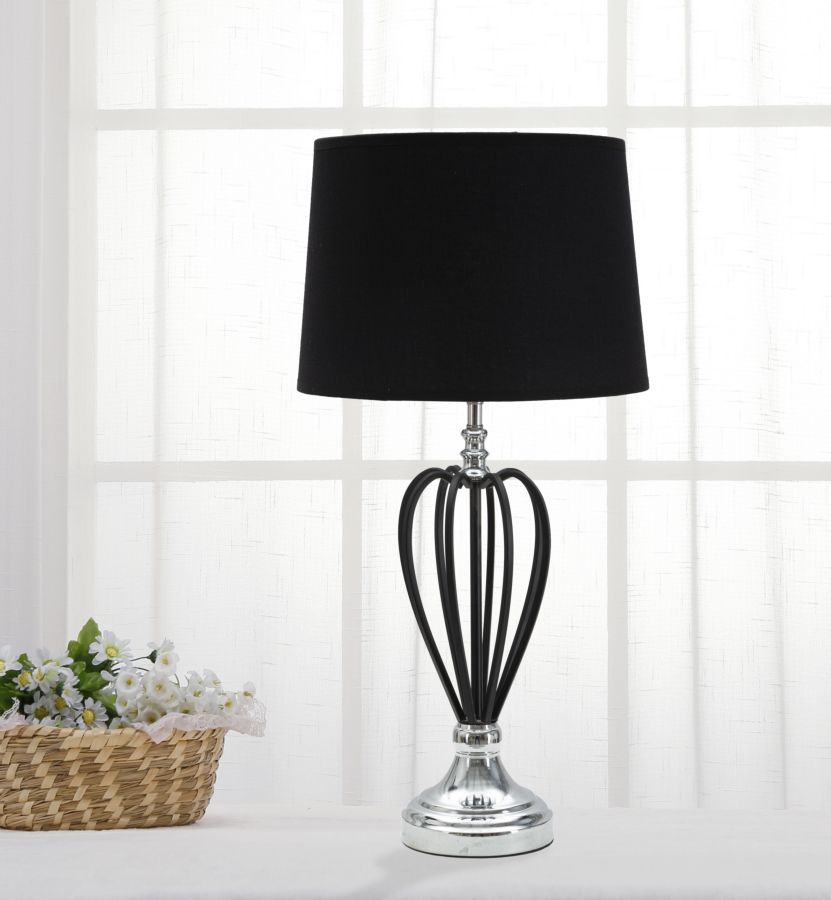 Stolová lampa Darky Silver Mauro Ferretti, čierna
