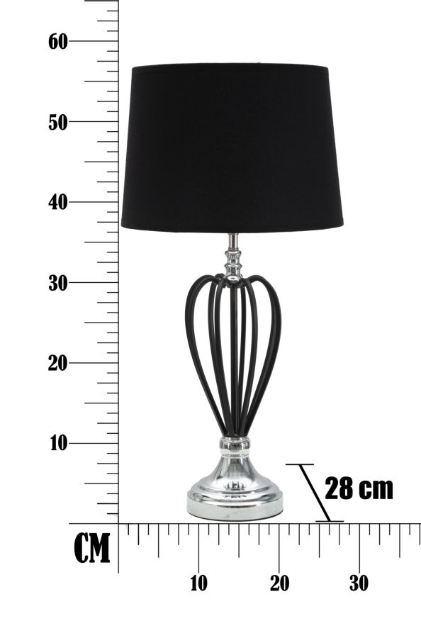 Stolová lampa Darky Silver Mauro Ferretti, čierna
