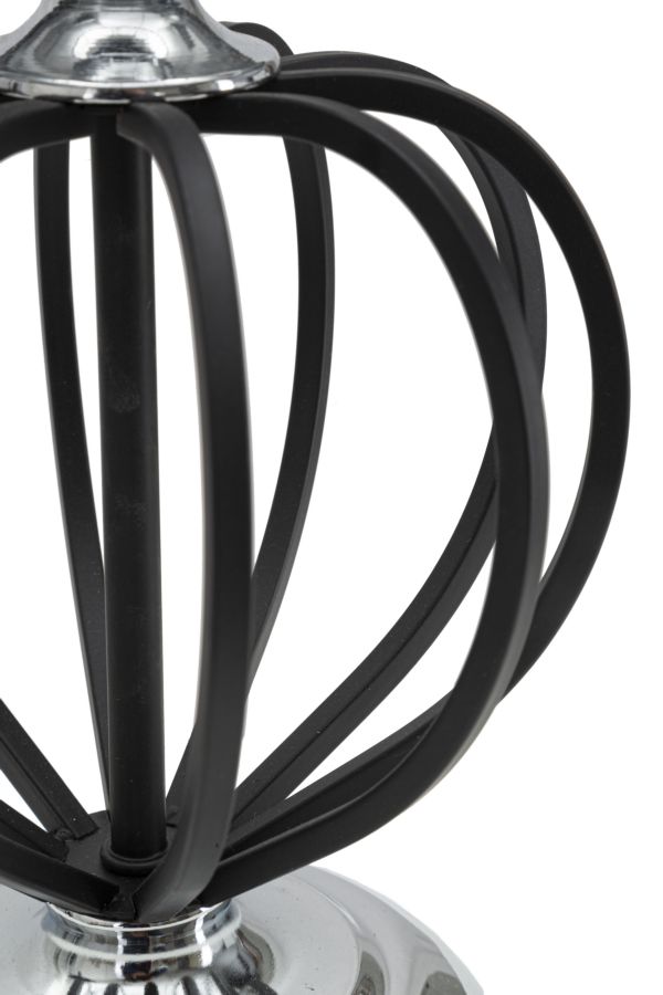 Stolová lampa Darky Silver Mauro Ferretti, čierna