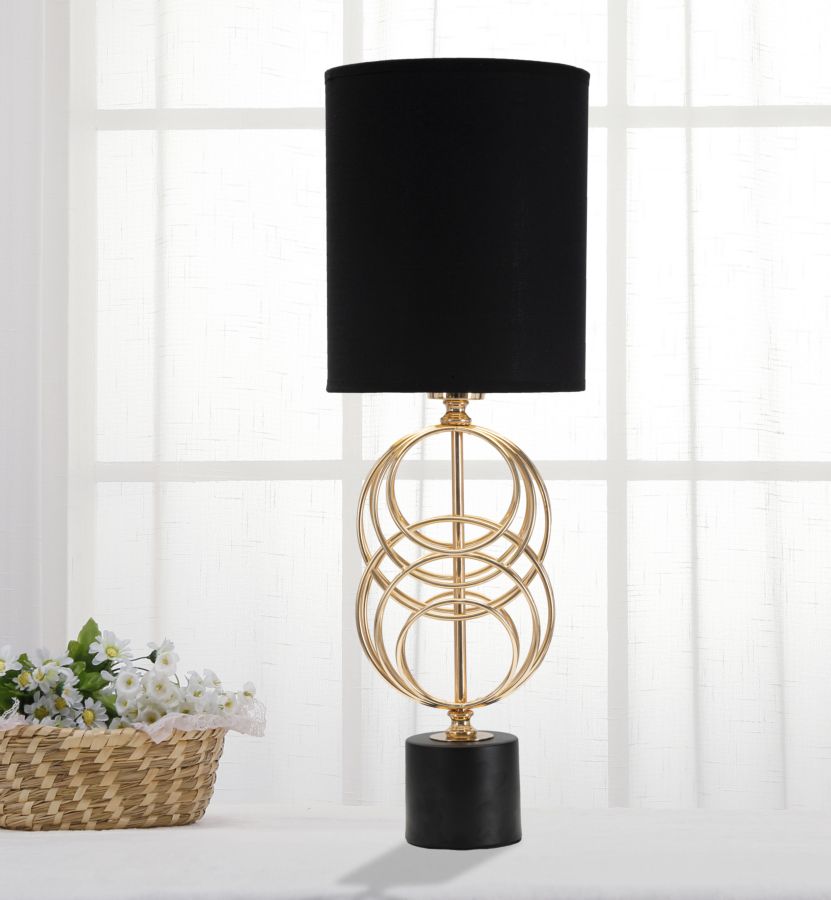 Stolová lampa Circly Mauro Ferretti, čierna/zlatá