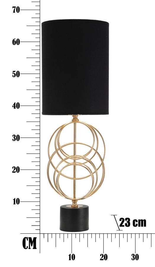 Stolová lampa Circly Mauro Ferretti, čierna/zlatá