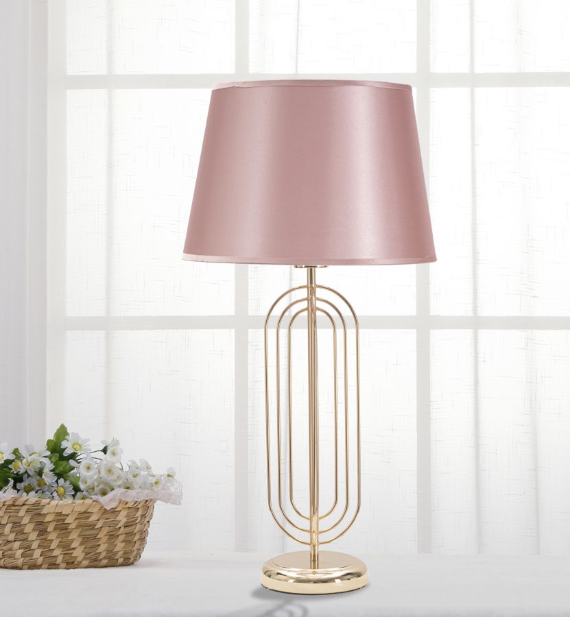 Stolová lampa Krista Mauro Ferretti, ružová/zlatá