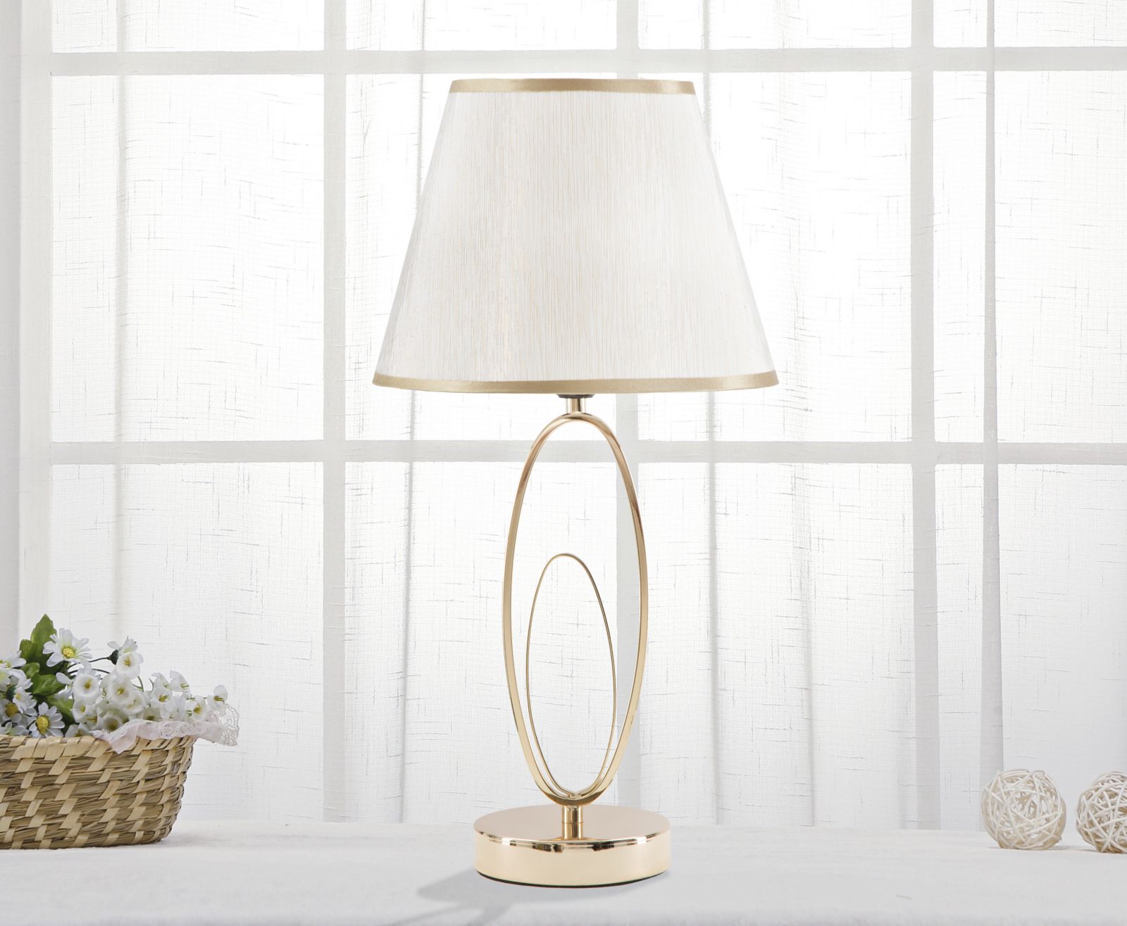Stolová lampa Glam Flush Mauro Ferretti, zlatá