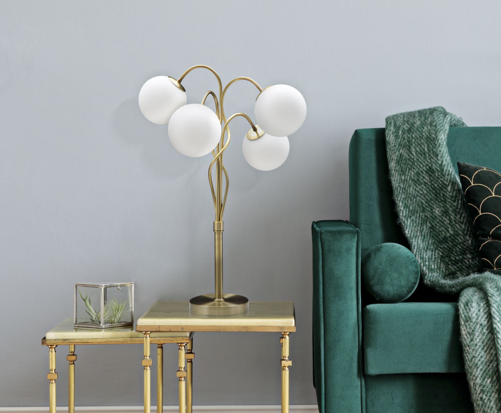 Stolová lampa Glamy Light Mauro Ferretti, zlatá