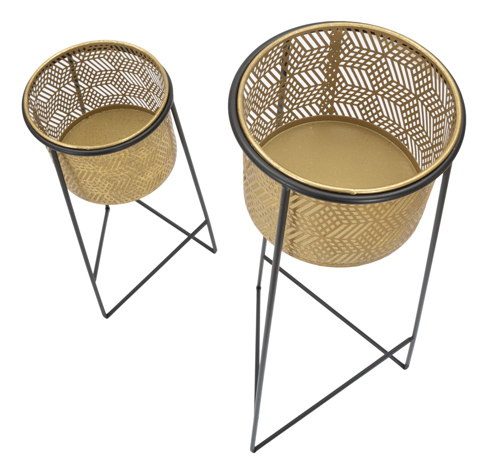 Dekoratívne vázy 2ks P Exy Mauro Ferretti, zlatá/čierna