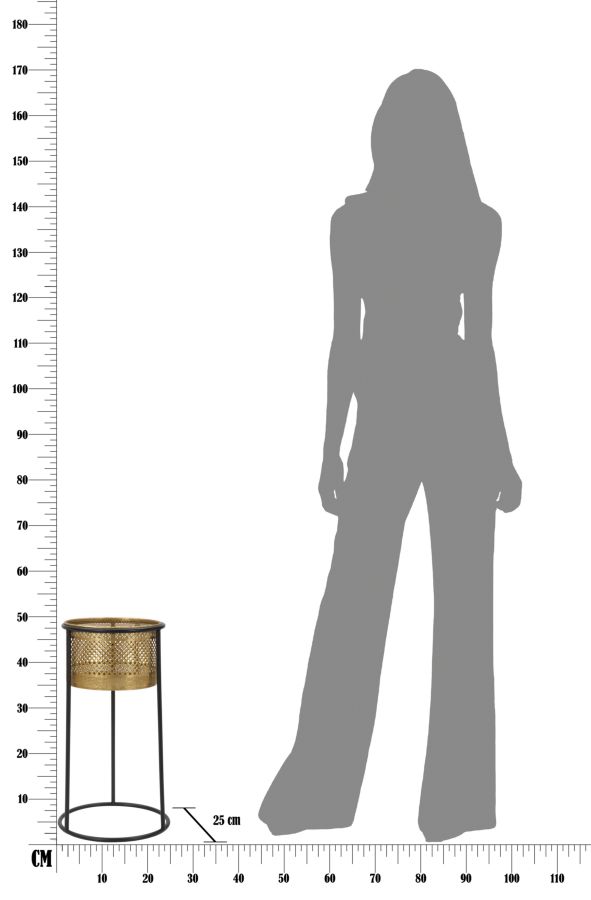 Dekoratívna váza P Mauro Ferretti, zlatá/čierna