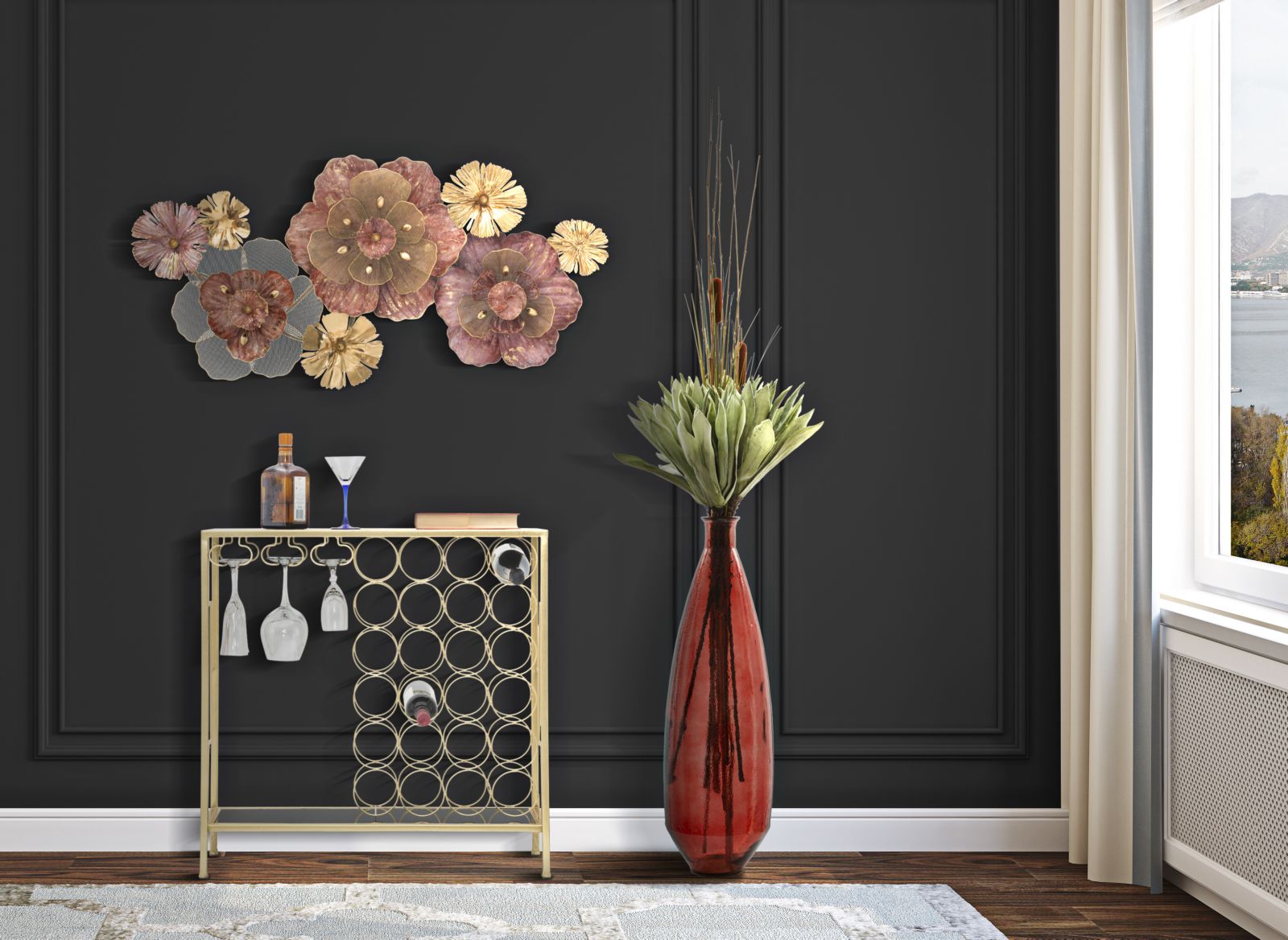 Dekoratívna váza Adobe Riciclato, červená