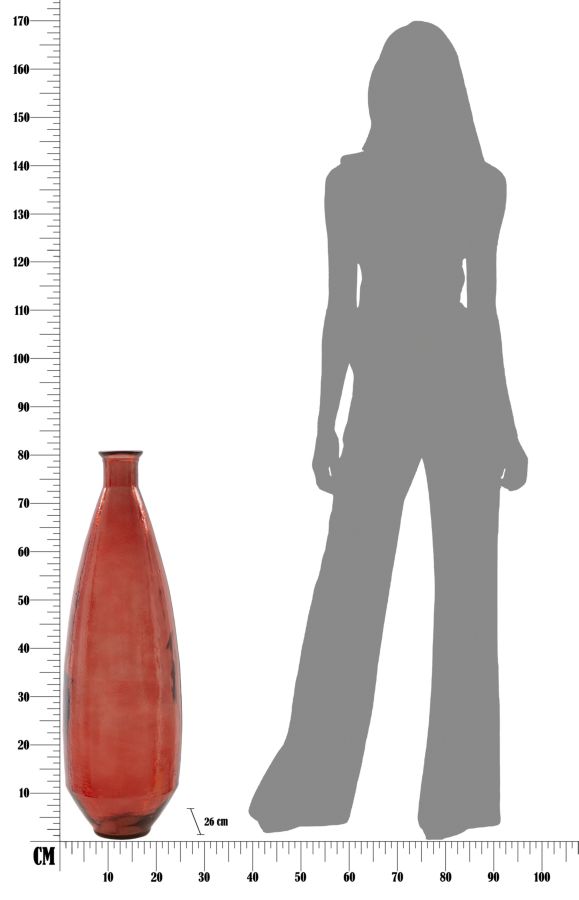 Dekoratívna váza Adobe Riciclato, červená