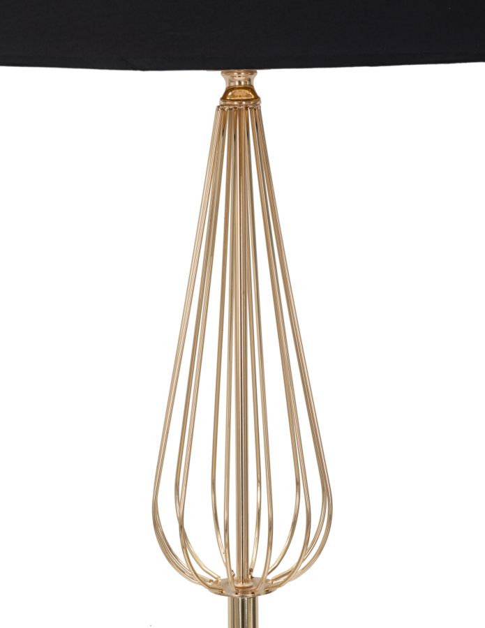 Stojanová lampa Ovy Mauro Ferretti, čierna/zlatá