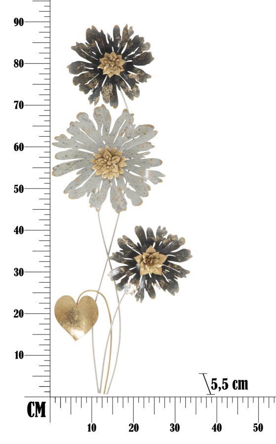 Dekoratívny panel Mauro Ferretti, čierny/zlatý