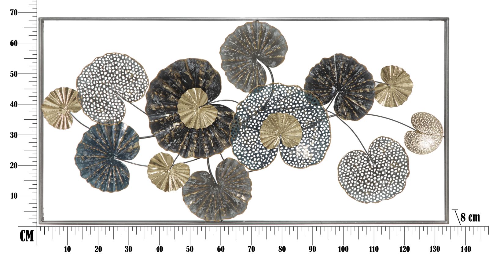 Dekoratívny panel Frame Mauro Ferretti, zlatý/čierny