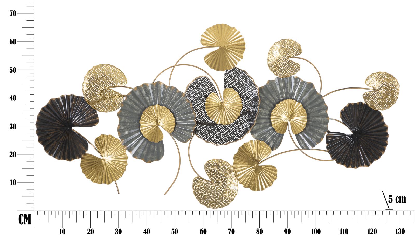 Dekoratívny panel Web Mauro Ferretti, zlatý/strieborný/čierny