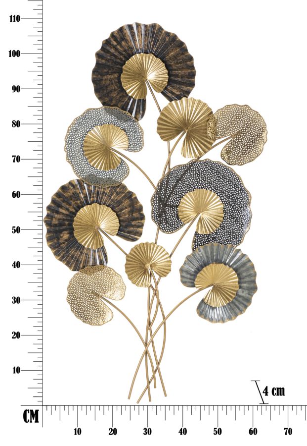 Dekoratívny panel Web C Mauro Ferretti, zlatý/sivý