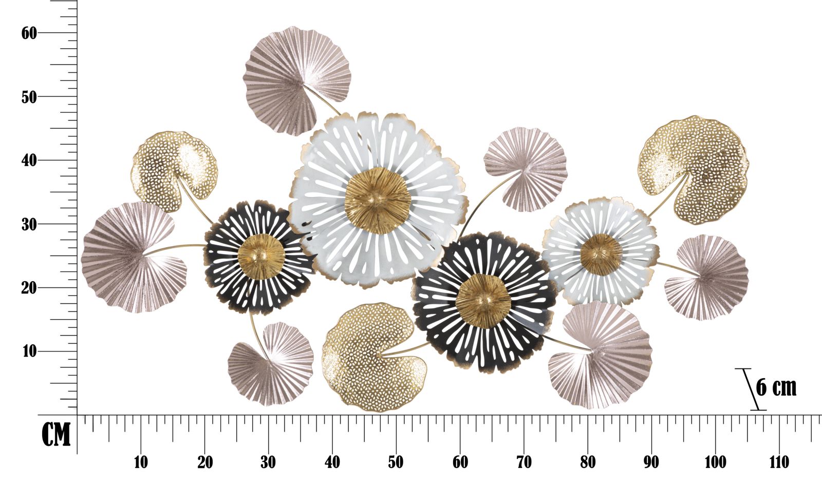 Dekoratívny panel Pinky B Mauro Ferretti, zlatý/biely/ružový