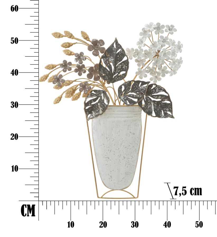 Dekoratívny panel Vase Mauro Ferretti, strieborný/zlatý