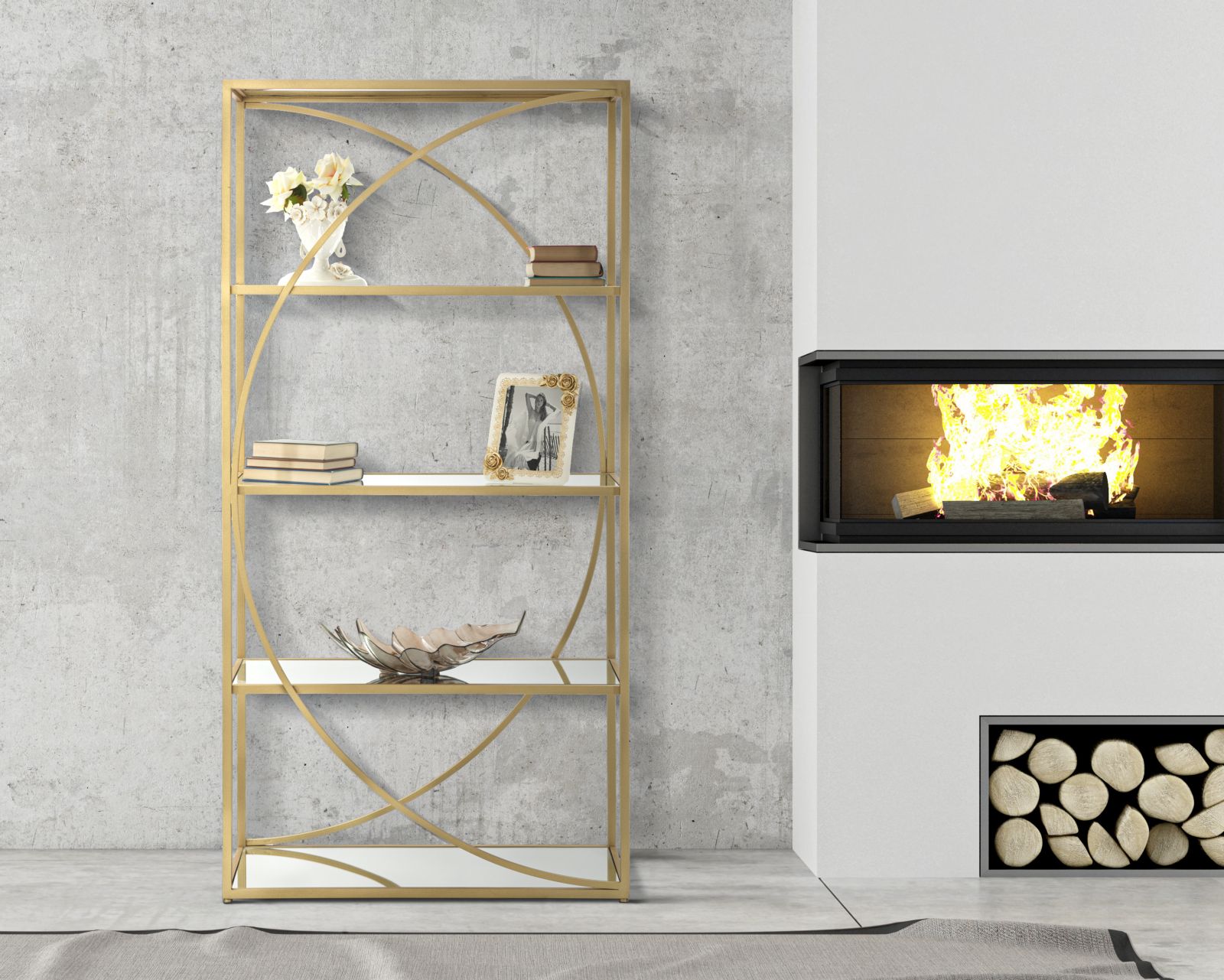 Dekoratívny doplnok Libreria Glamy Mauro Ferretti 90×38×180 cm