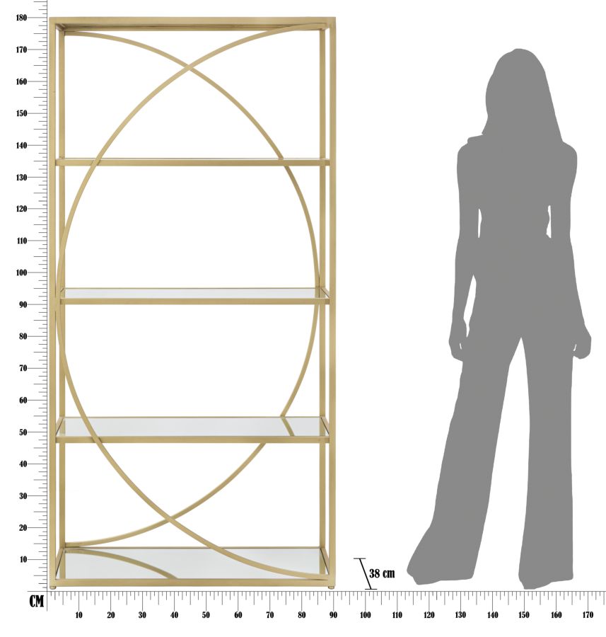 Dekoratívny doplnok Libreria Glamy Mauro Ferretti 90×38×180 cm