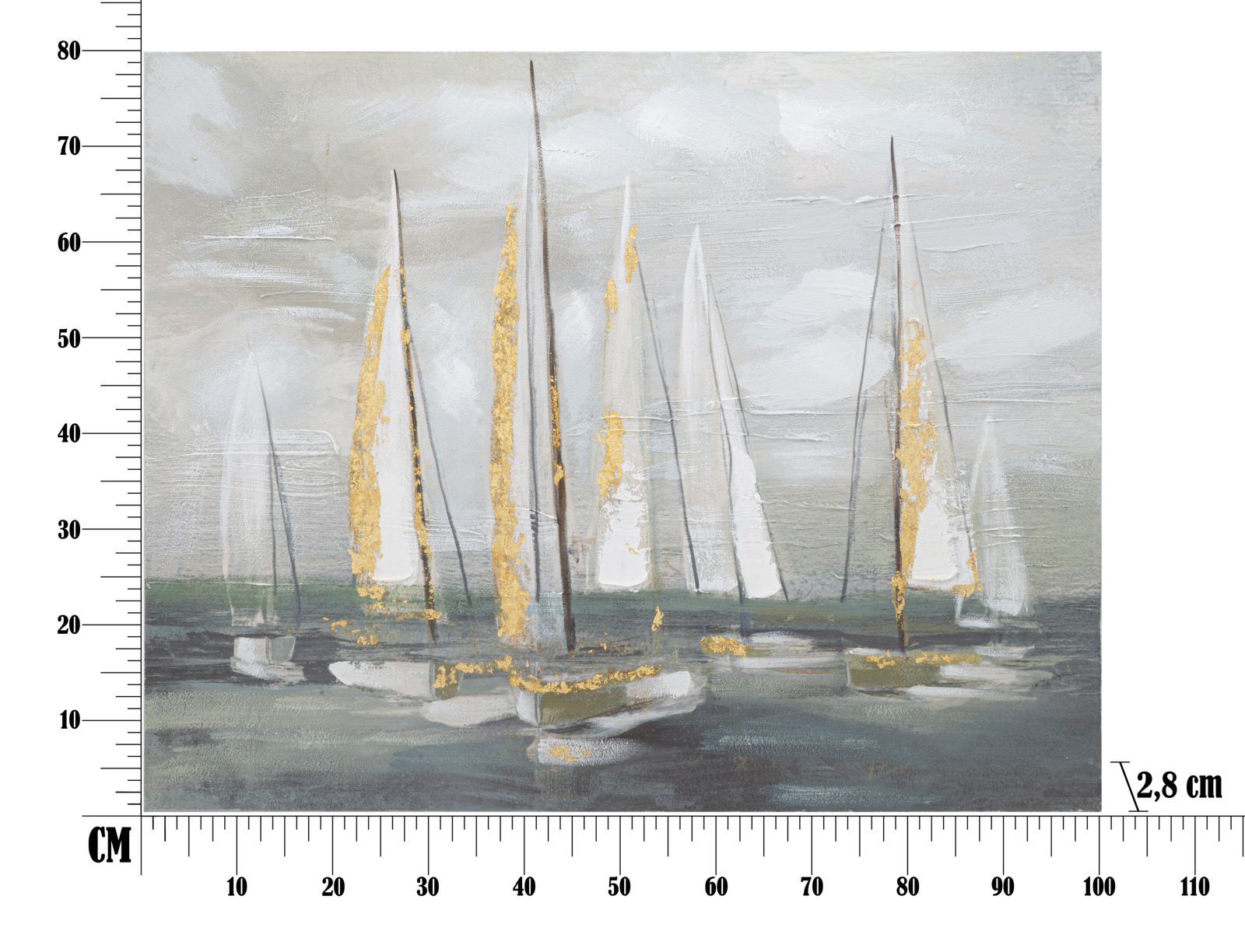 Dekoratívny doplnok Dipinto Su Tela Mauro Ferretti 100×2,8×80 cm