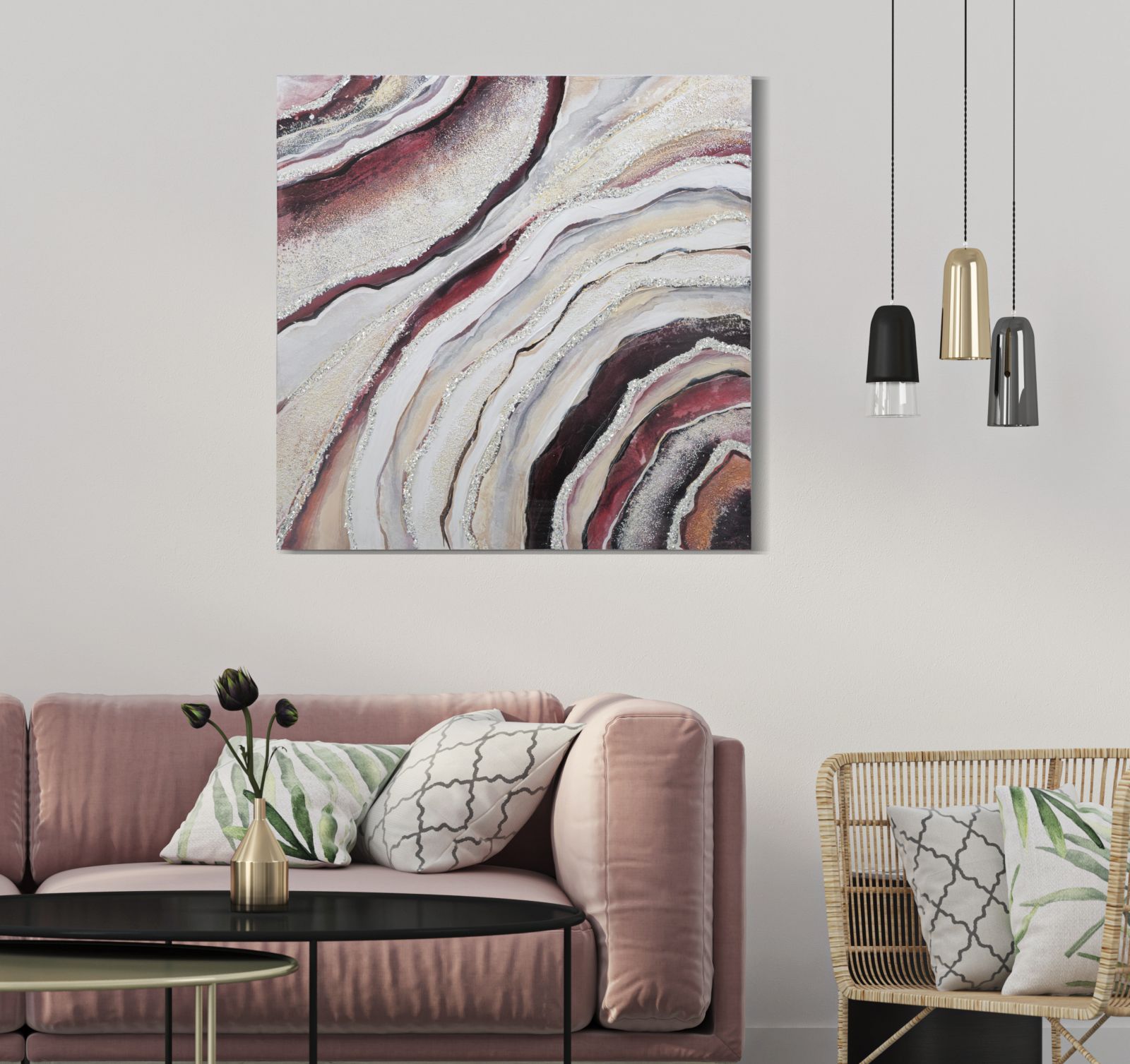 Dekoratívny doplnok Dipinto Su Tela Mauro Ferretti 80×2,8×80 cm