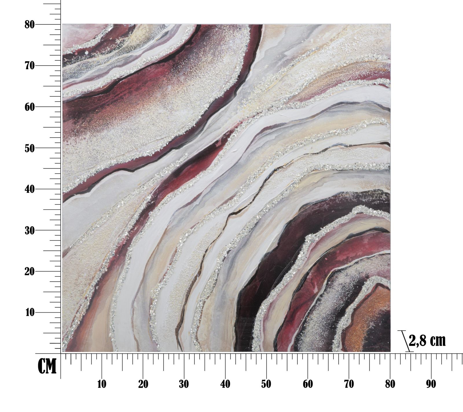 Dekoratívny doplnok Dipinto Su Tela Mauro Ferretti 80×2,8×80 cm