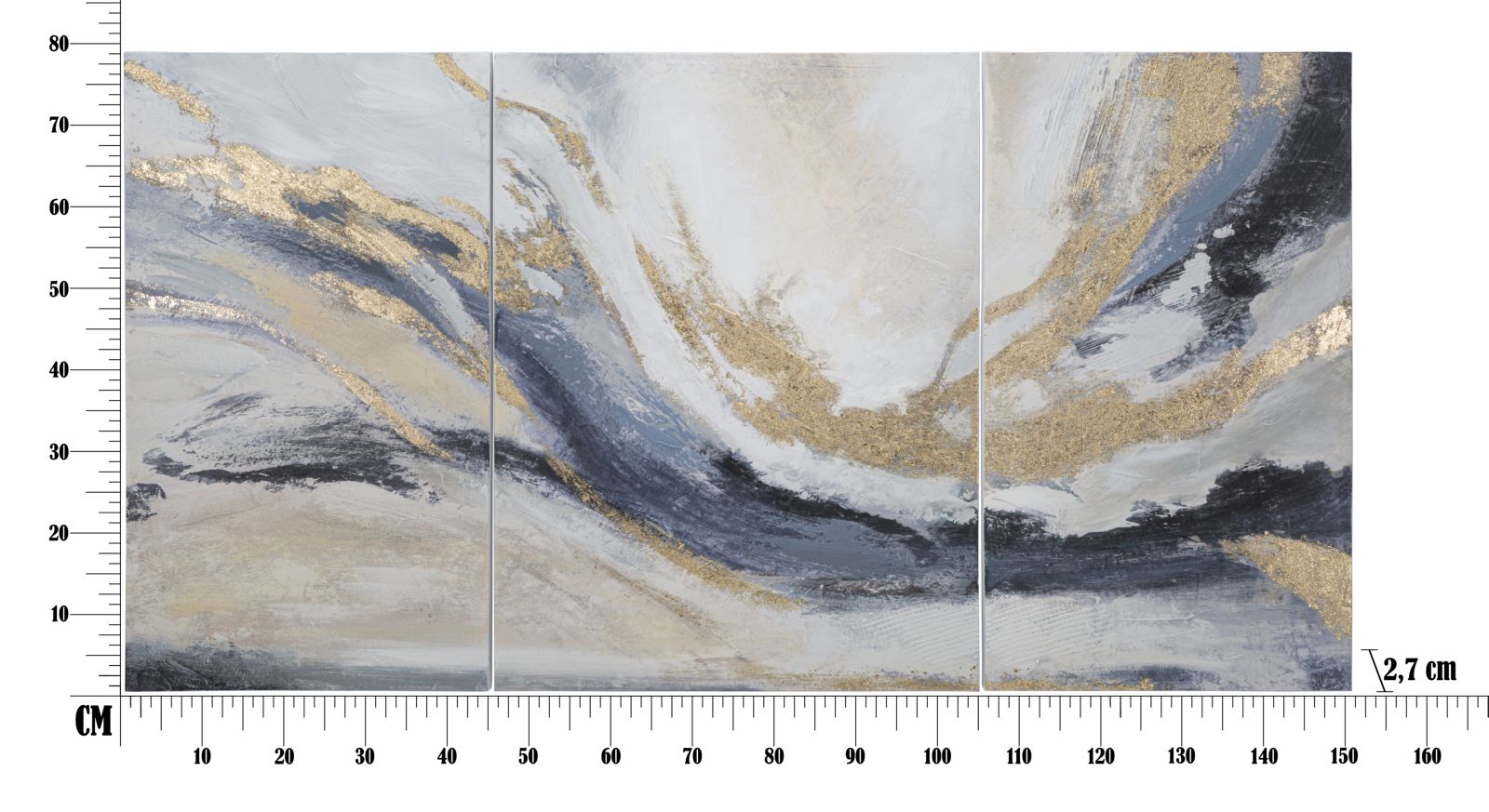 Dekoratívny doplnok Dipinto Su Tela Mauro Ferretti 45×2,7×80-60×2,7×80 cm