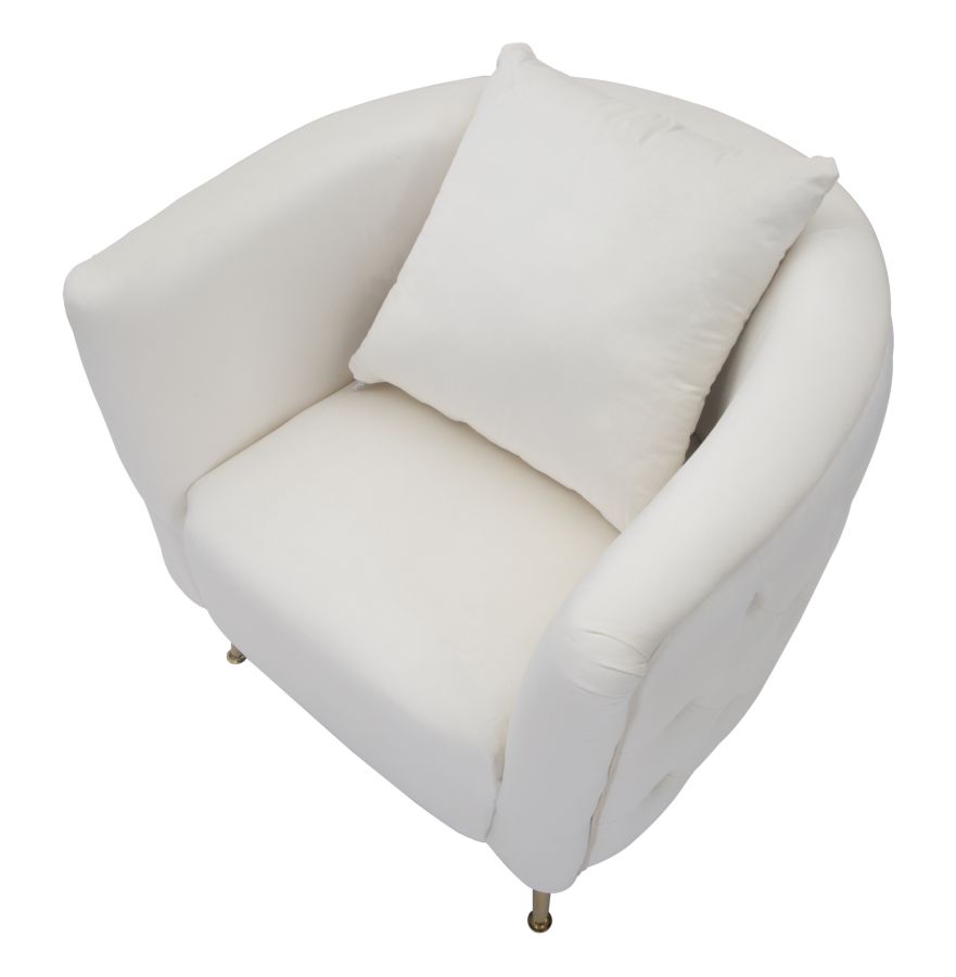 Kreslo Poltrona Bucarest Crema Mauro Ferretti 76×74×73 cm