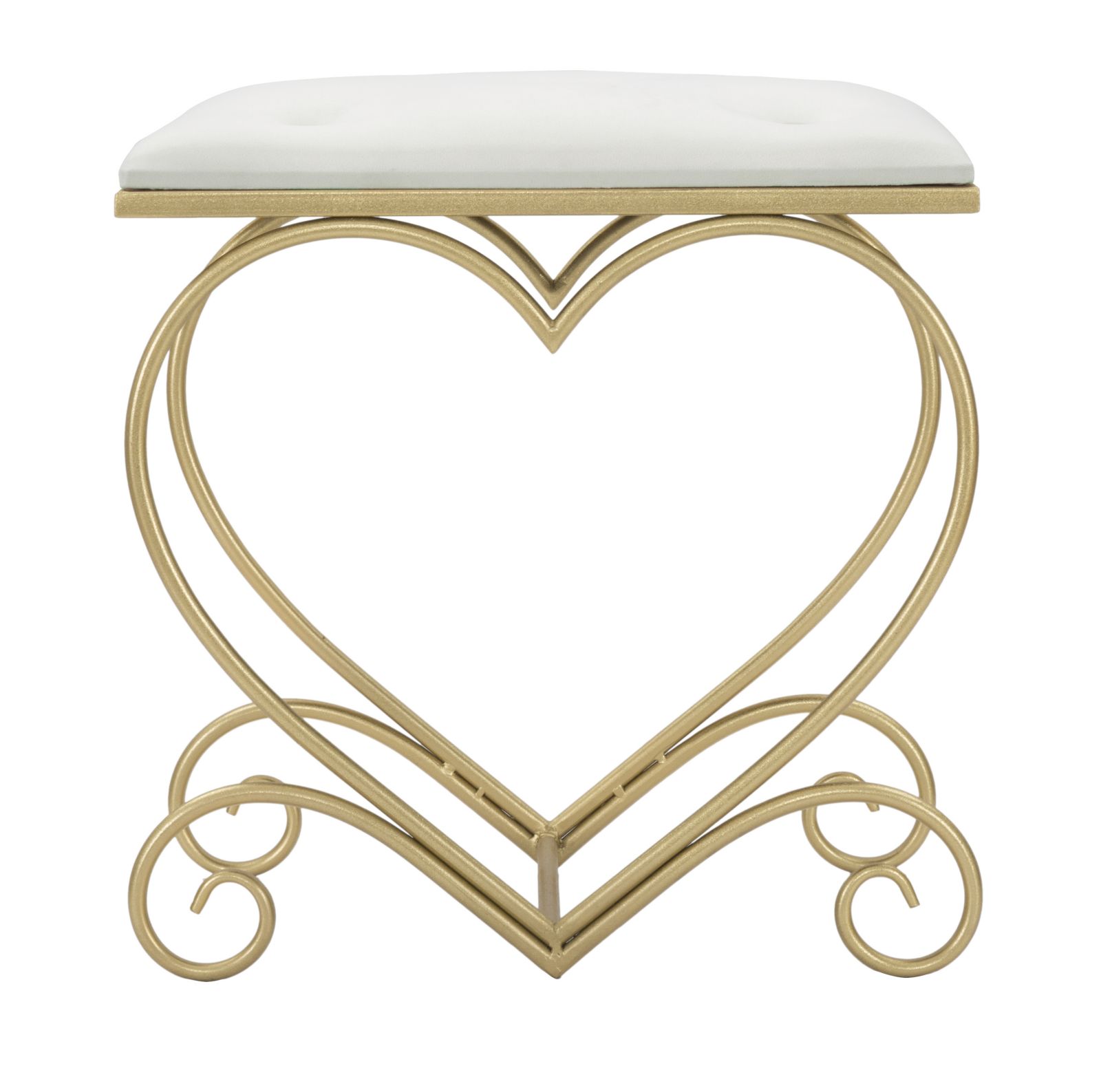 Dekoratívny doplnok Sgabello Heart Crema Mauro Ferretti 50×37,5×51,5 cm
