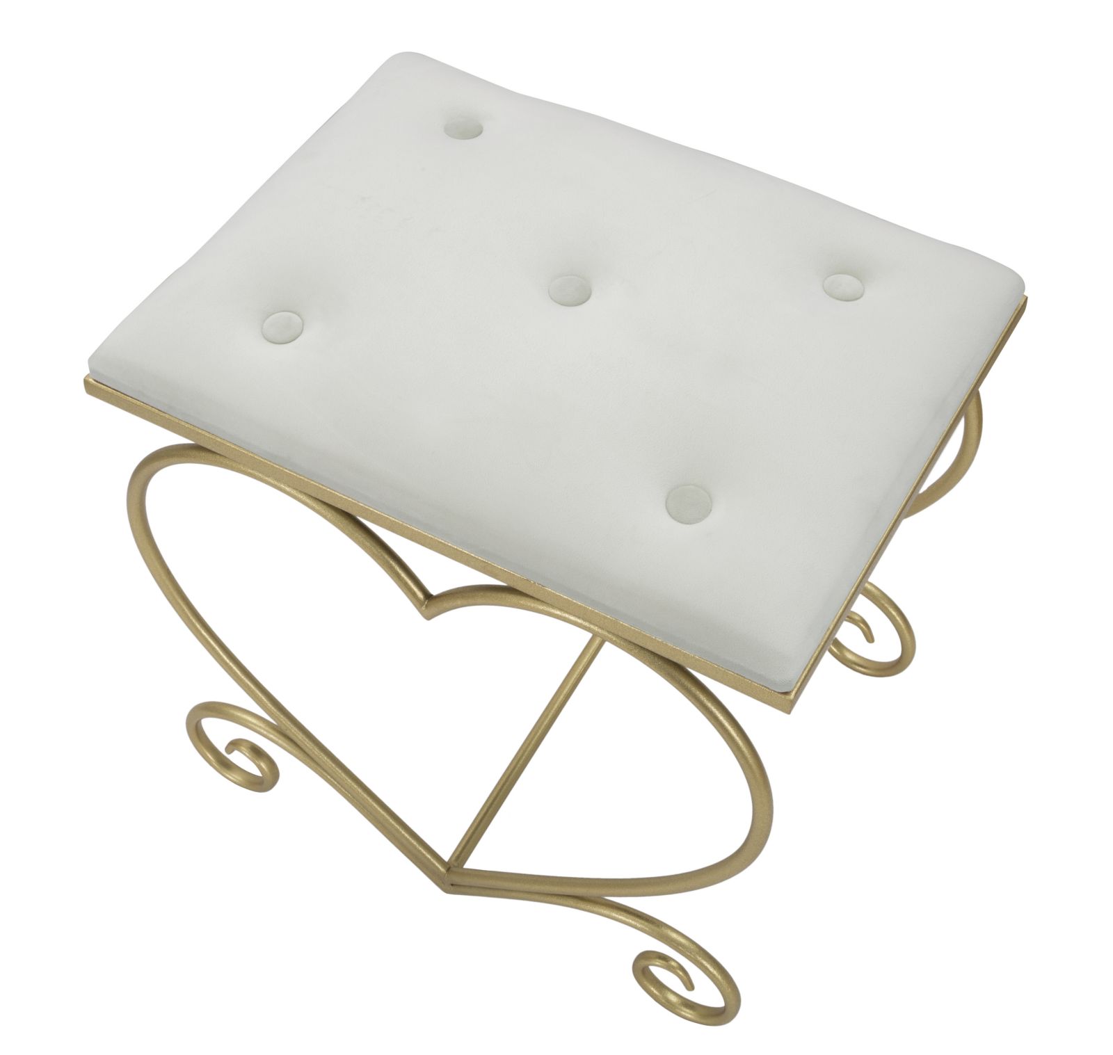 Dekoratívny doplnok Sgabello Heart Crema Mauro Ferretti 50×37,5×51,5 cm